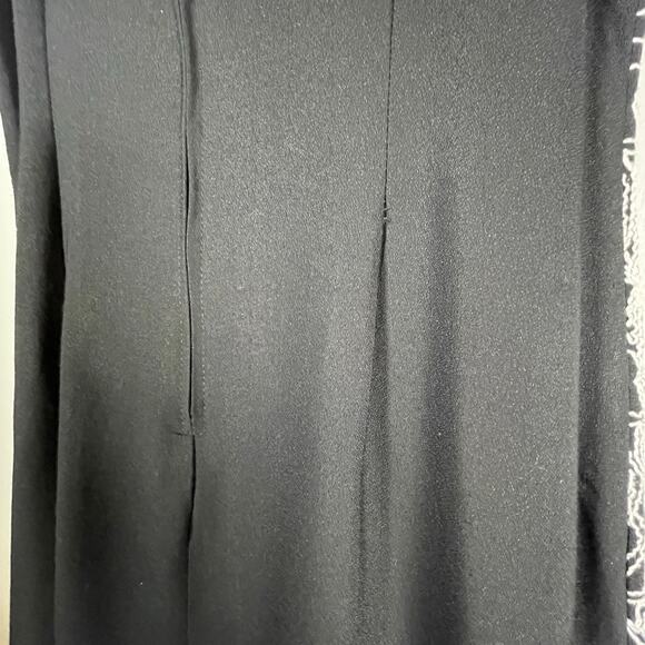 J.B.S Ltd Vintage Embroidered Midi Dress SIZE 10 Boho Zip up Fully Lined Black - Picture 11 of 11